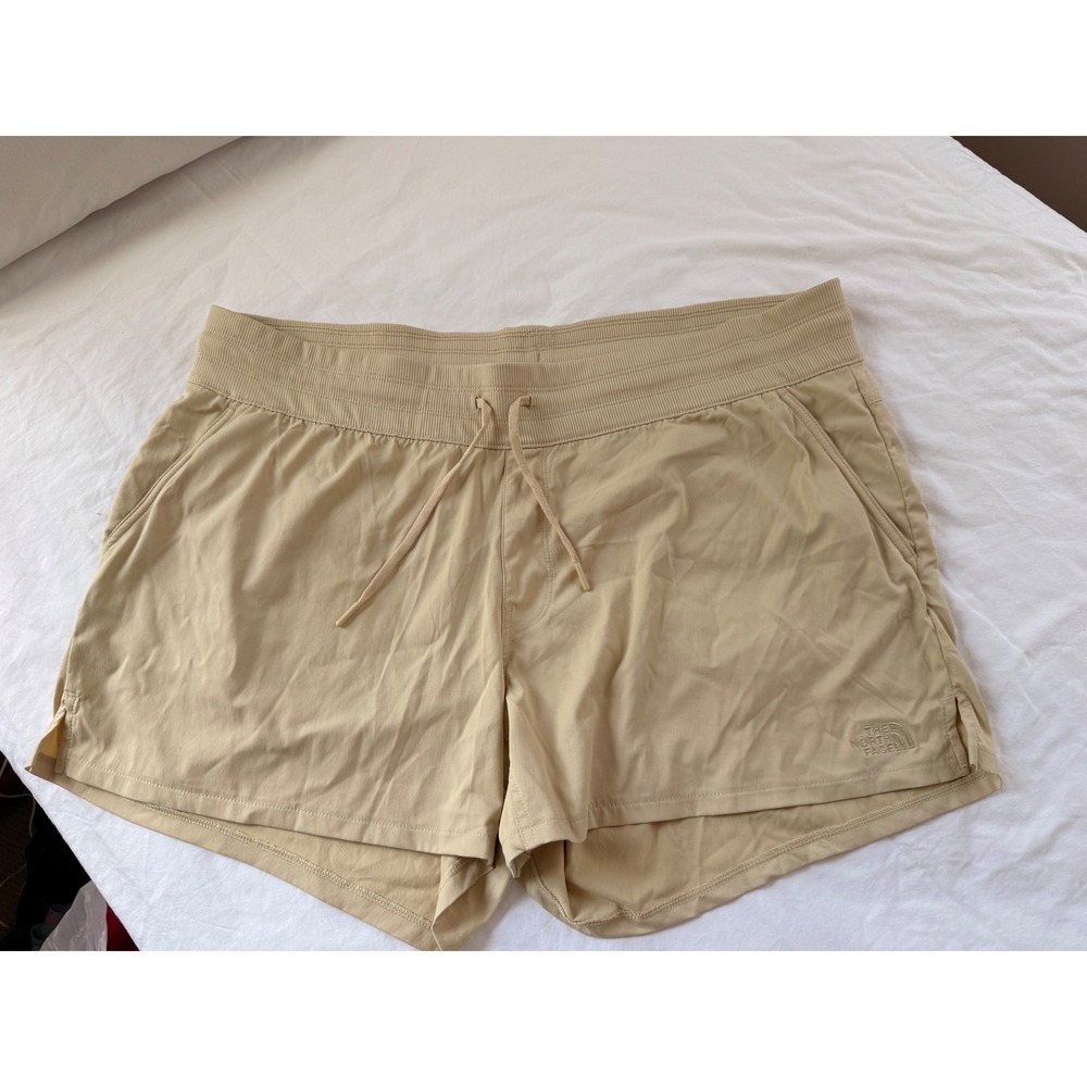 The North Face Aphrodite 2.0 Tan Khaki Hiking Shorts Womens XXL Drawstring hike